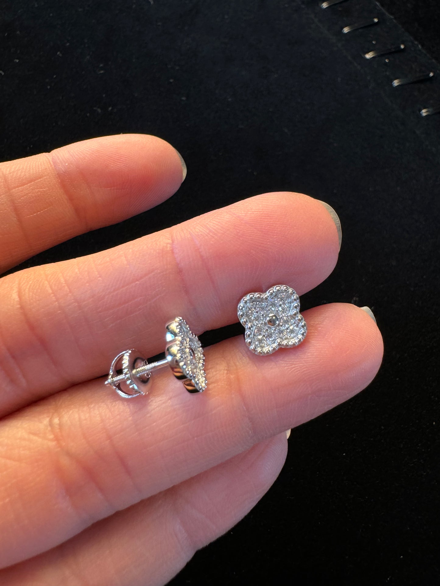 Moissanite Clover Earrings