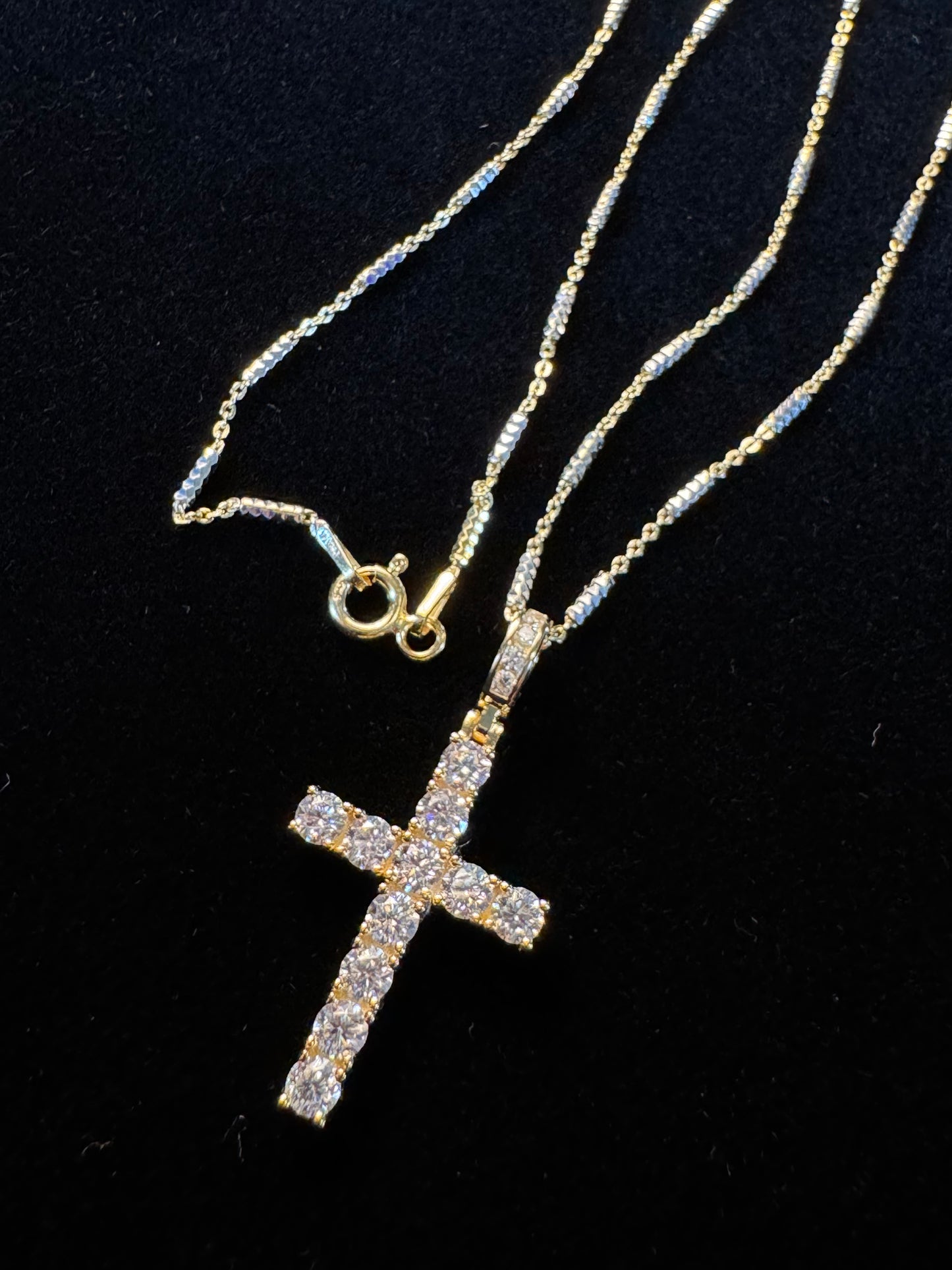 Moissanite Cross Necklace