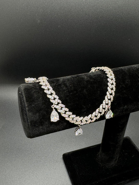 Icy Tear Drop Anklet