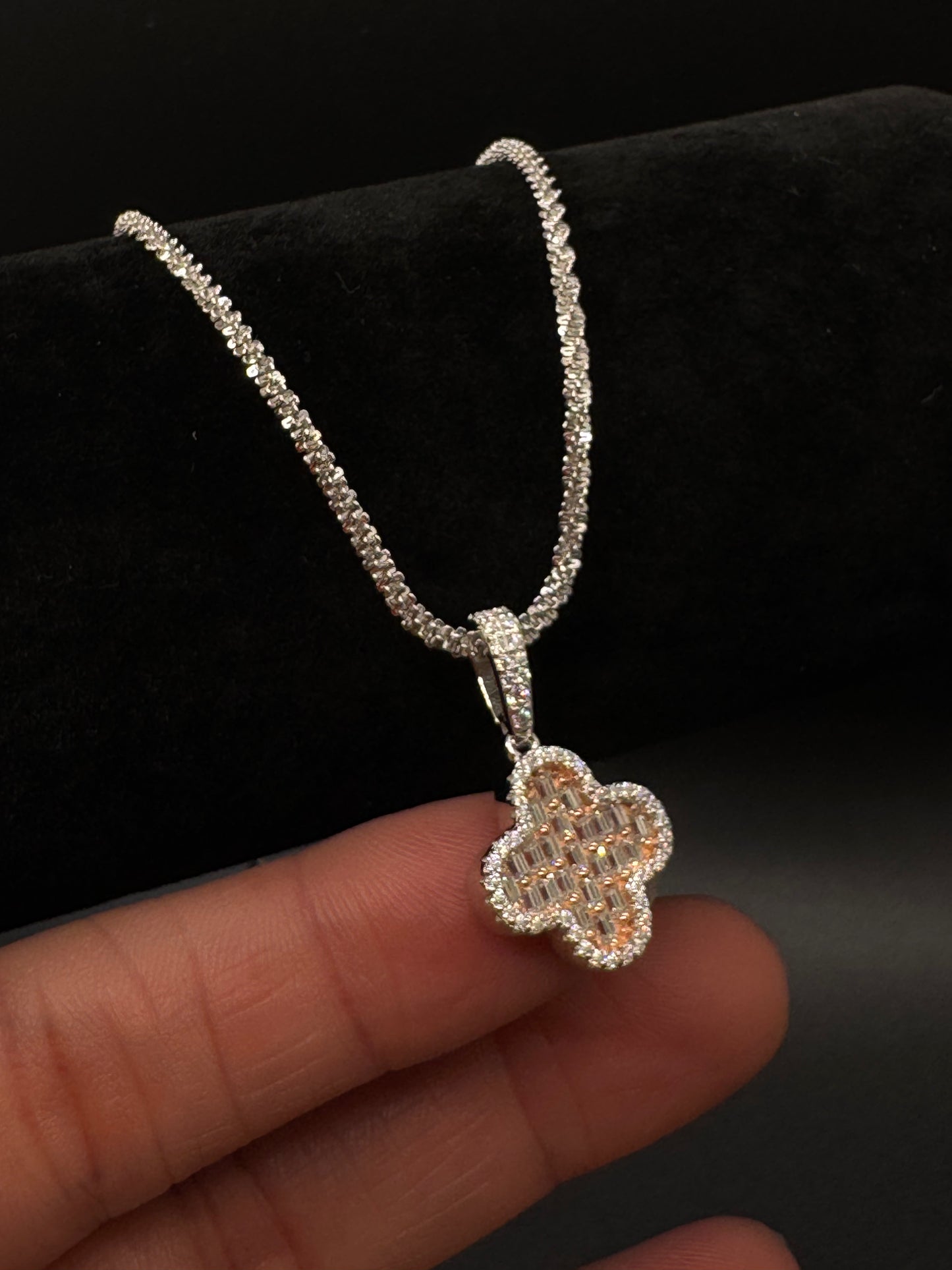 Helen Moissanite Clover Necklace