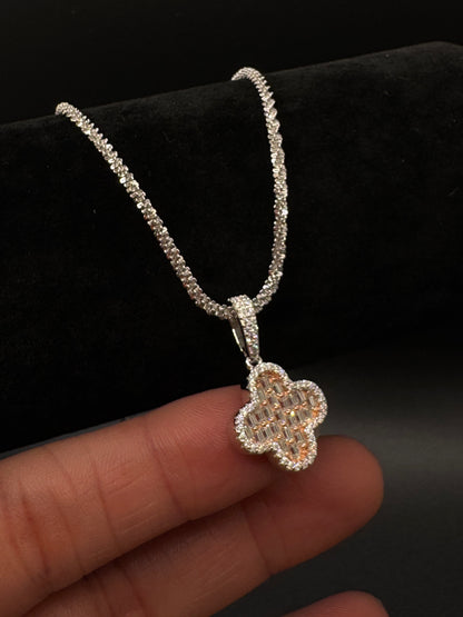 Helen Moissanite Clover Necklace